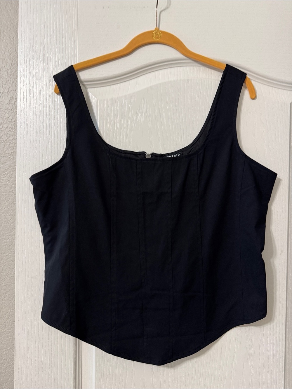 Torrid Black Scoop Neck Corset Top 1X NWT